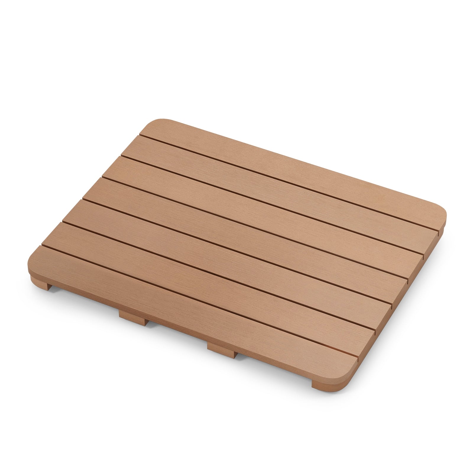 Waterproof HIPS Bath Spa Shower Mat, Non Slip Foot Pads, Brown Bath Safety Brown at Gallery Canada