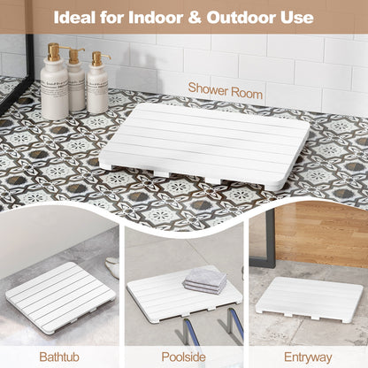 Waterproof HIPS Bath Spa Shower Mat, Non Slip Foot Pads, White Bath Safety at Gallery Canada