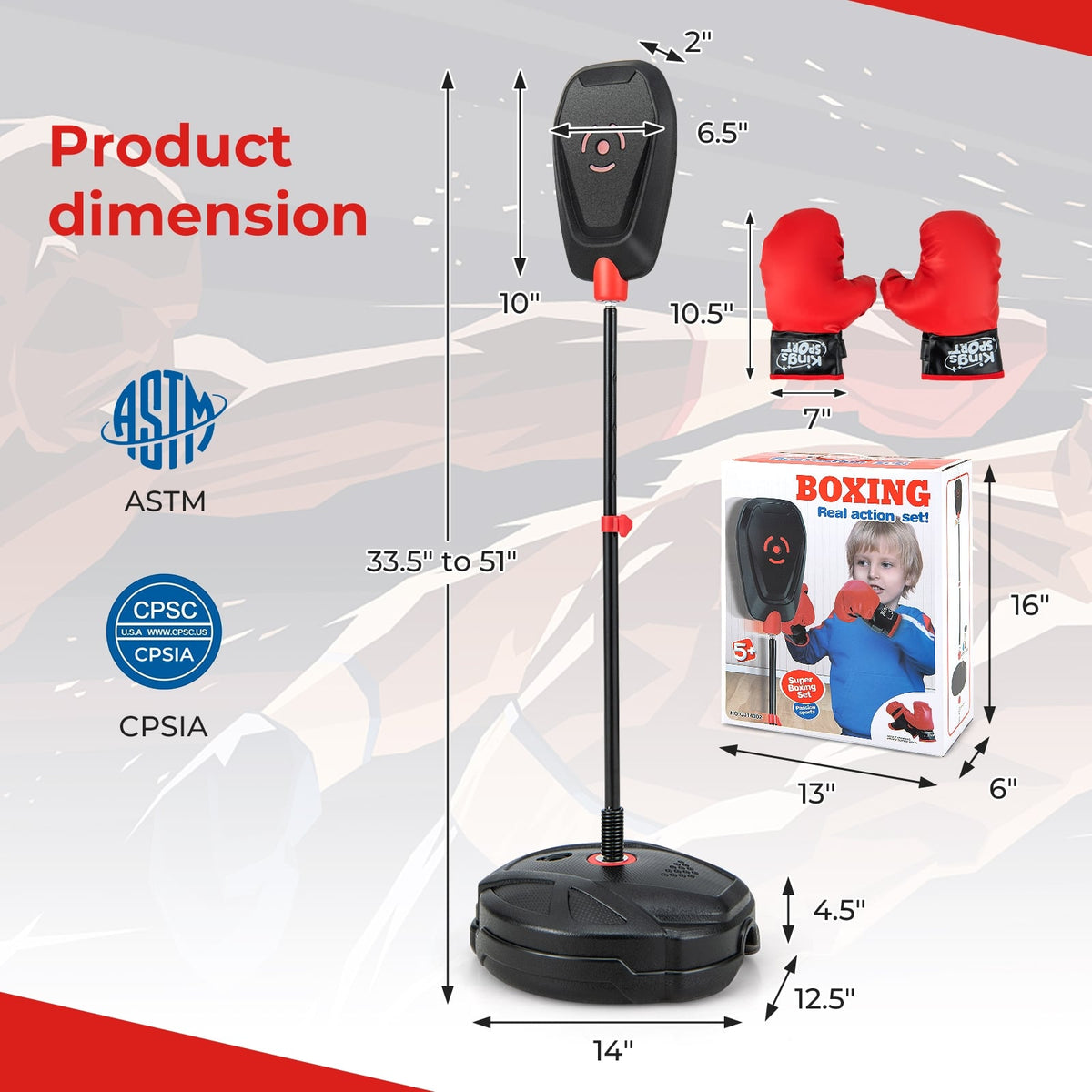 Kids Boxing Set, Punching Bag And Gloves, Quick Rebound Design, 5+ Years Boxing & Martial Arts at Gallery Canada