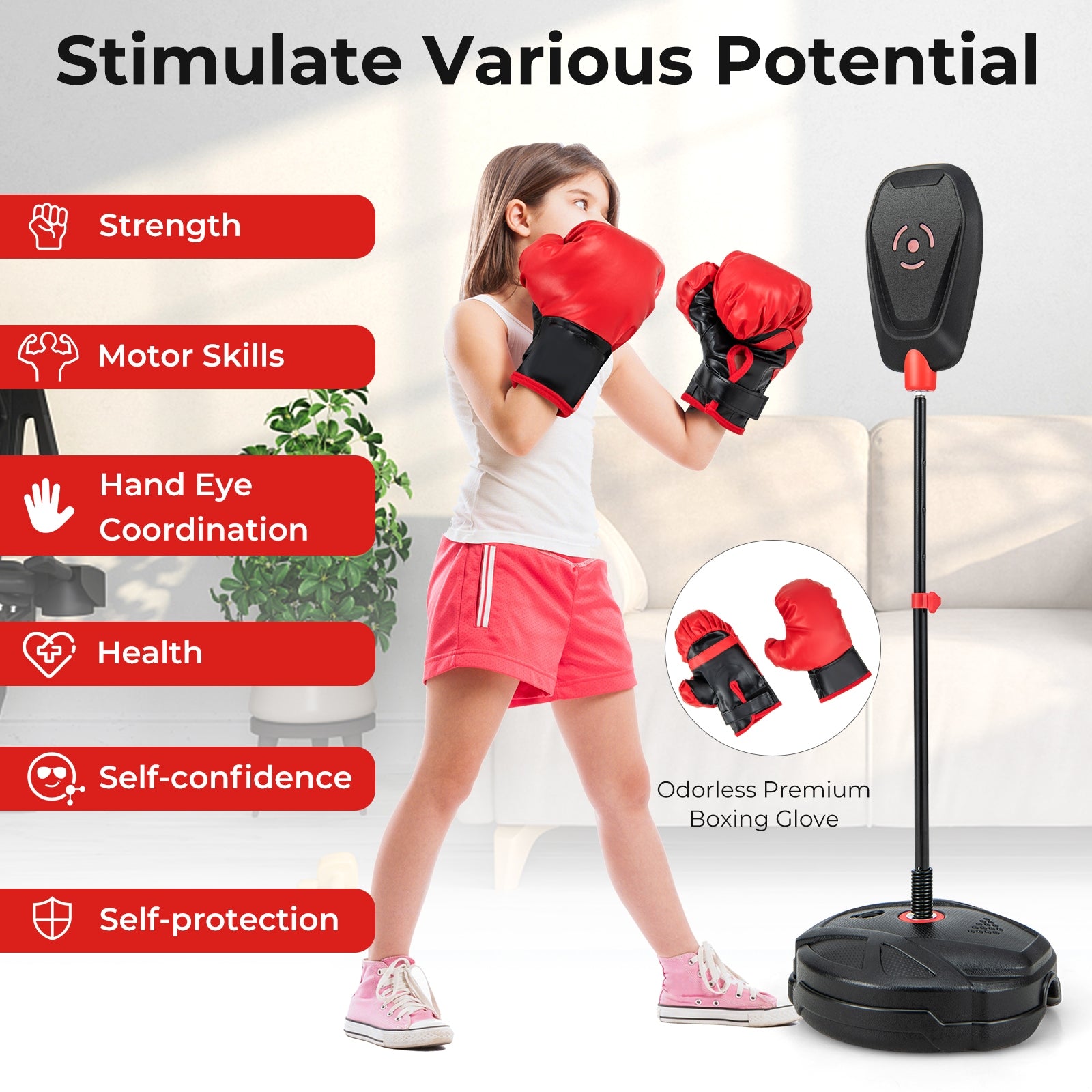 Kids Boxing Set, Punching Bag And Gloves, Quick Rebound Design, 5+ Years Boxing & Martial Arts at Gallery Canada