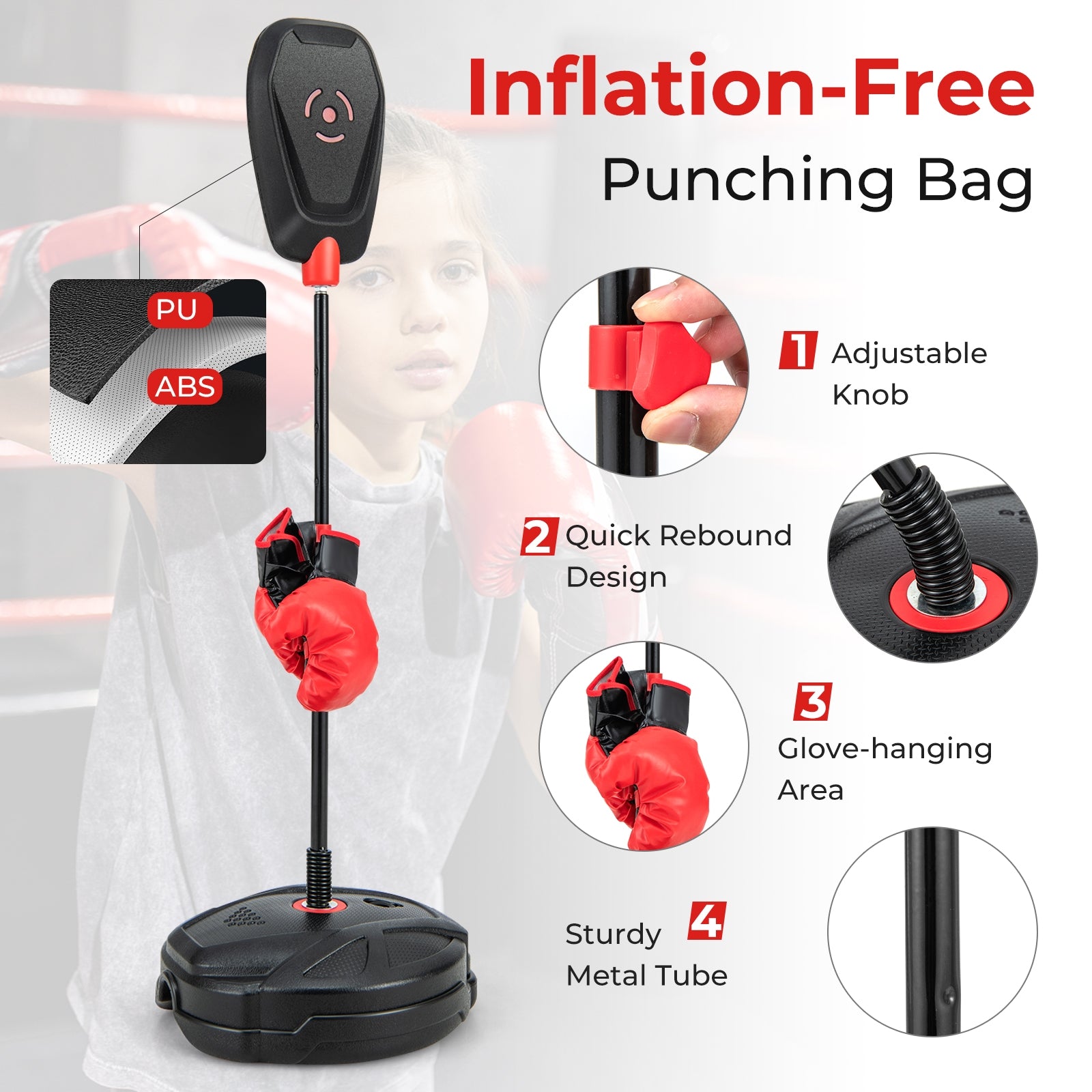 Kids Boxing Set, Punching Bag And Gloves, Quick Rebound Design, 5+ Years Boxing & Martial Arts at Gallery Canada