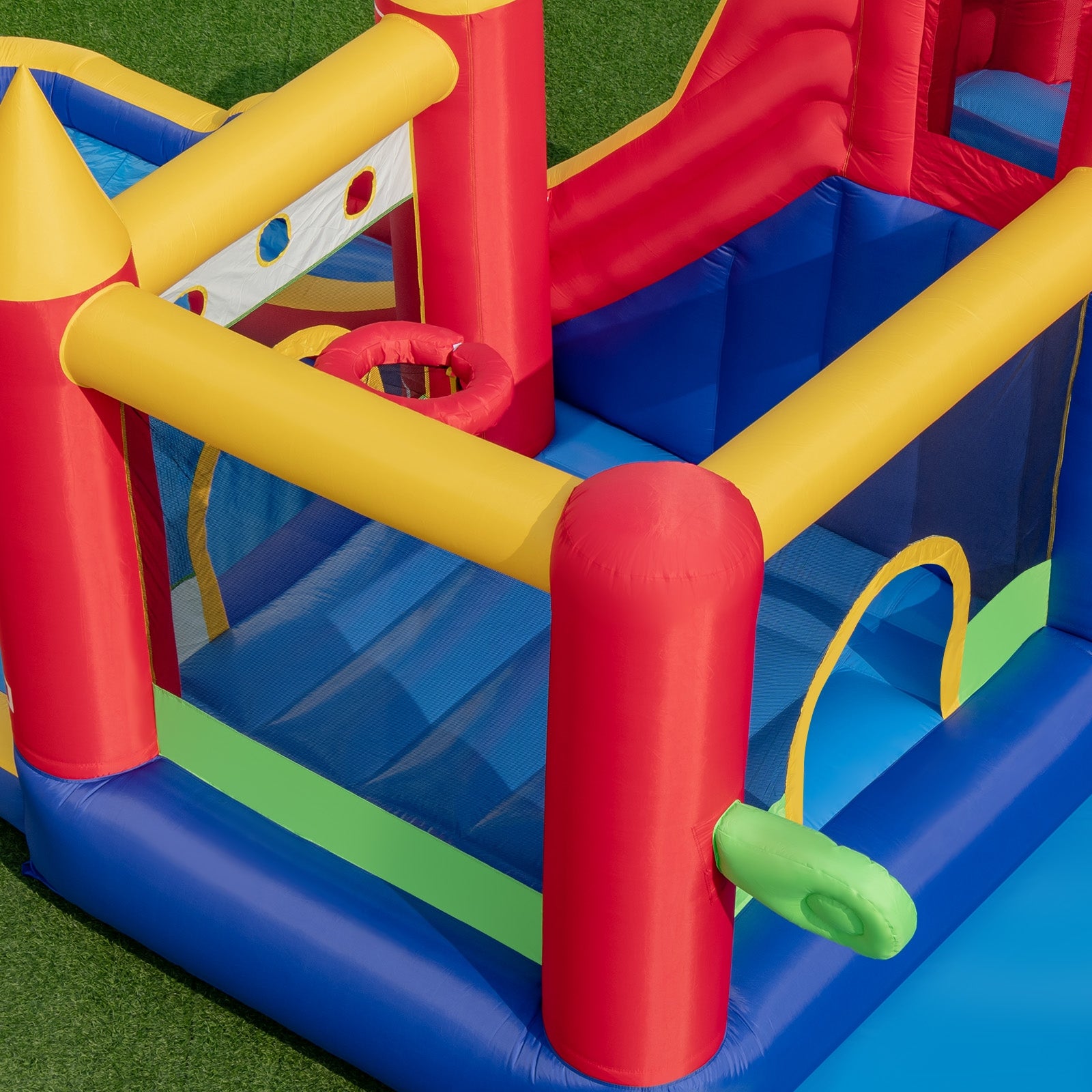 9-in-1 Inflatable Bounce Castle with Water Slide, Splash Pool, Multicolor Bounce House at Gallery Canada