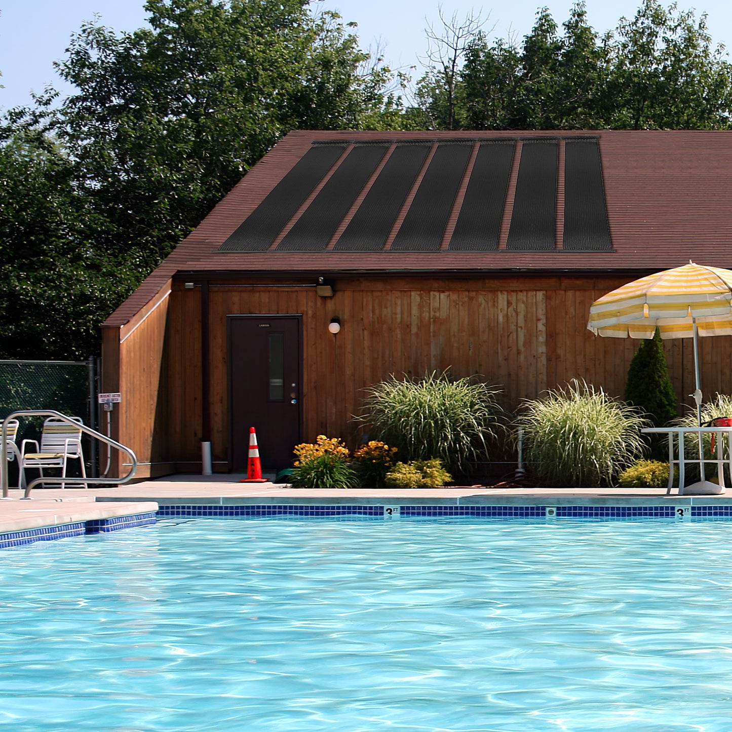 2 Pieces 16.4 Feet Weatherproof Solar Pool Heating System, Black Swimming Pools at Gallery Canada