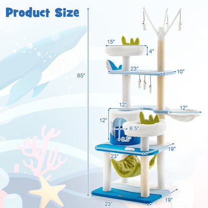 Multi-Level Cat Tower, Sisal Scratching Posts, Blue Cat Trees Condos & Scratchers at Gallery Canada