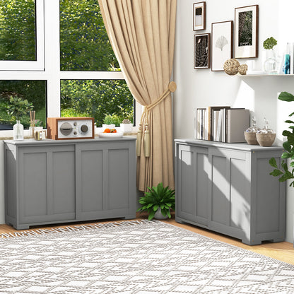 Antique Stackable Kitchen Storage Sideboard, Adjustable Shelf, Gray Sideboards Cabinets & Buffets at Gallery Canada