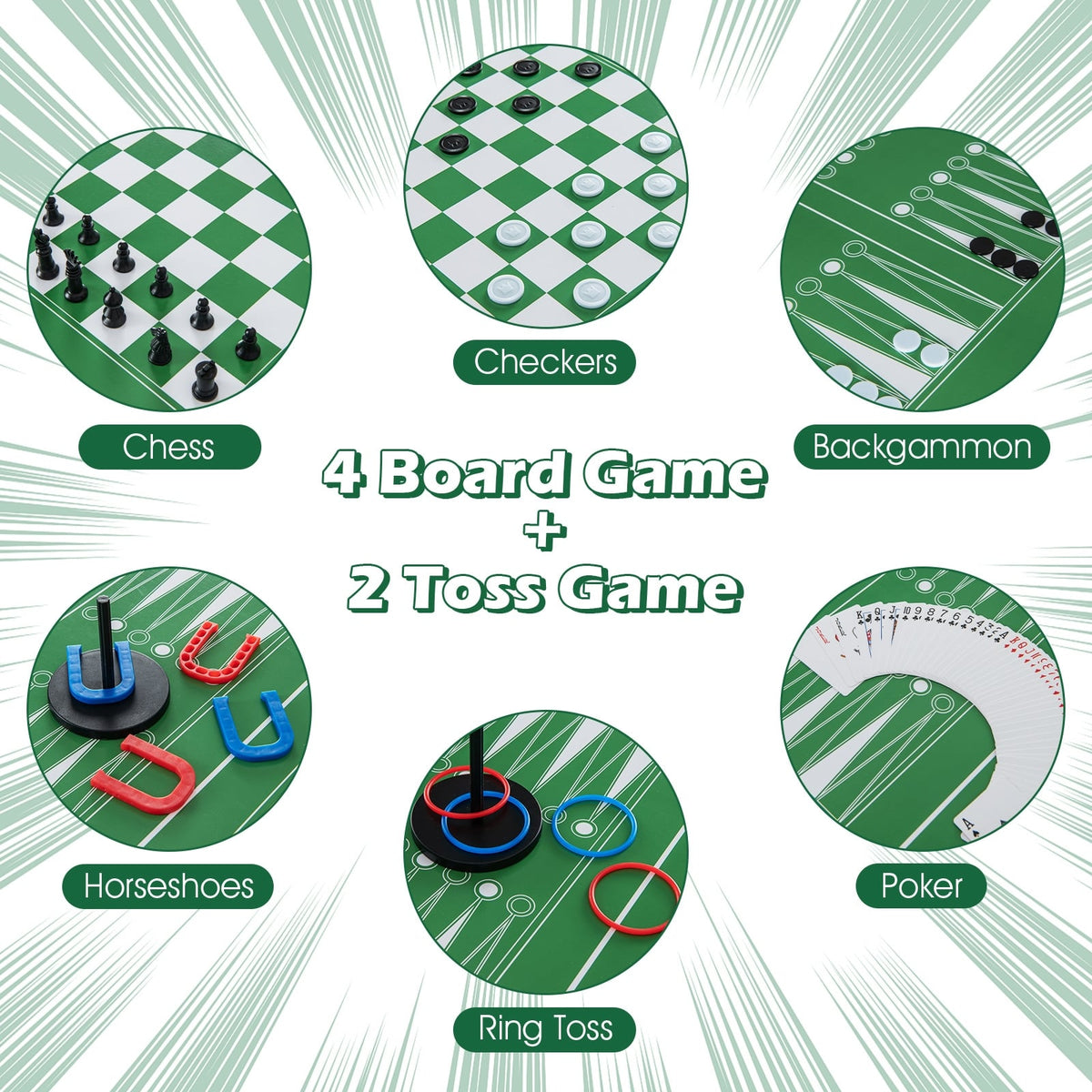 12-in-1 Game Table Set, Foosball Air Hockey Pool Chess Ping Pong, Multicolor Game Room at Gallery Canada