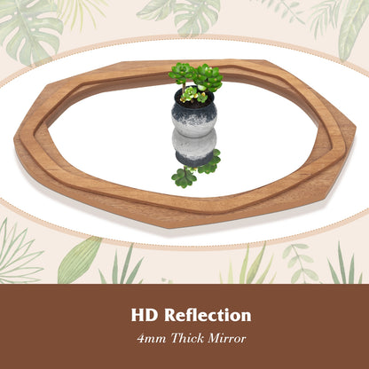 Large Waterproof Irregular Framed Wall Mirror, Natural Wall Mirrors at Gallery Canada