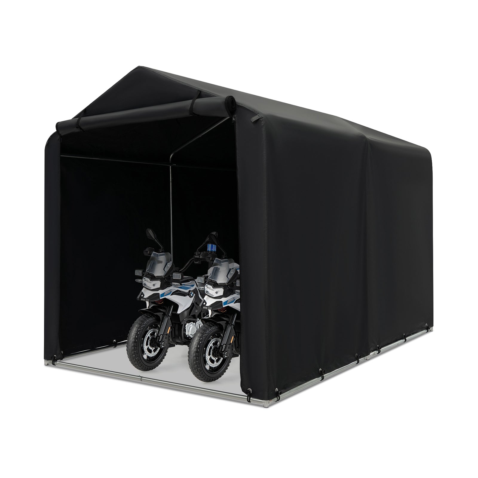 7 x 5.2FT Storage Shelter, Bike Tent With Waterproof Cover, Gray Carports at Gallery Canada