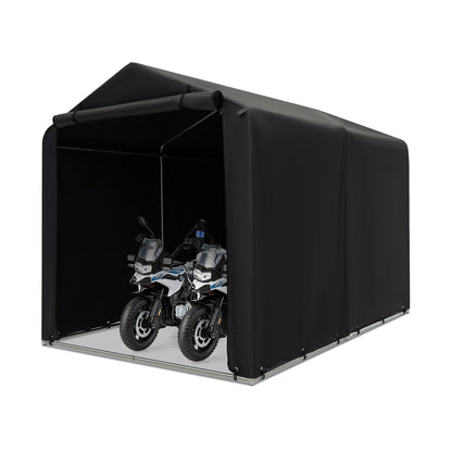 7 x 5.2FT Storage Shelter, Bike Tent With Waterproof Cover, Gray Carports at Gallery Canada