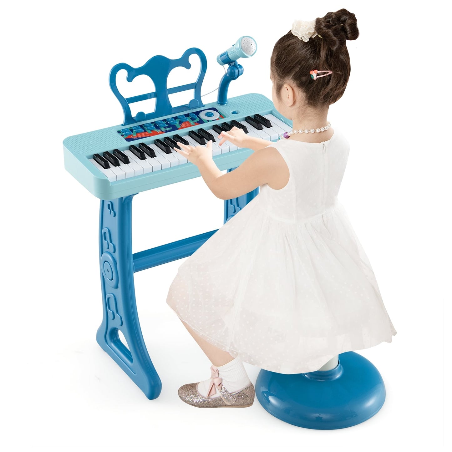 37-Key Kids Piano Keyboard With Microphone, Blue Pianos & Keyboards at Gallery Canada