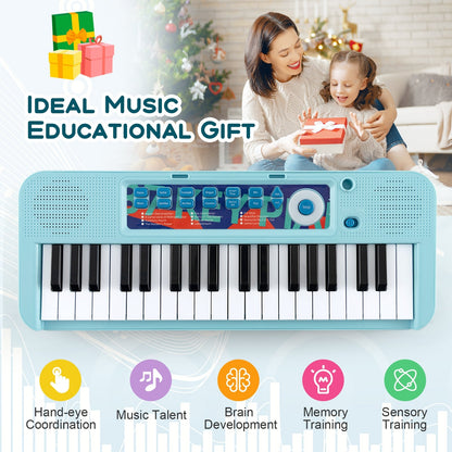 37-Key Kids Piano Keyboard With Microphone, Blue Pianos & Keyboards at Gallery Canada