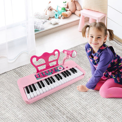 Kids Piano Keyboard 37-Key, With Microphone For 3+ Years, Pink Pianos & Keyboards at Gallery Canada
