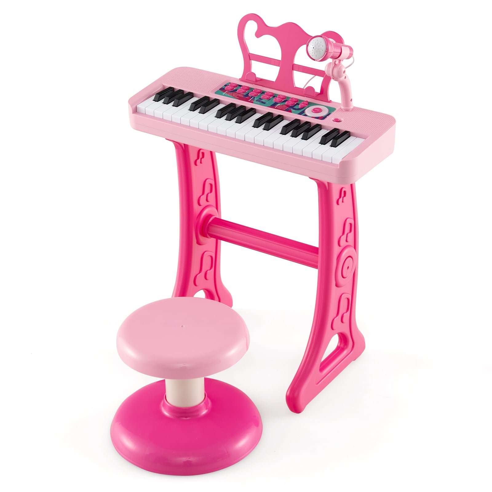 Kids Piano Keyboard 37-Key, With Microphone For 3+ Years, Pink Pianos & Keyboards at Gallery Canada
