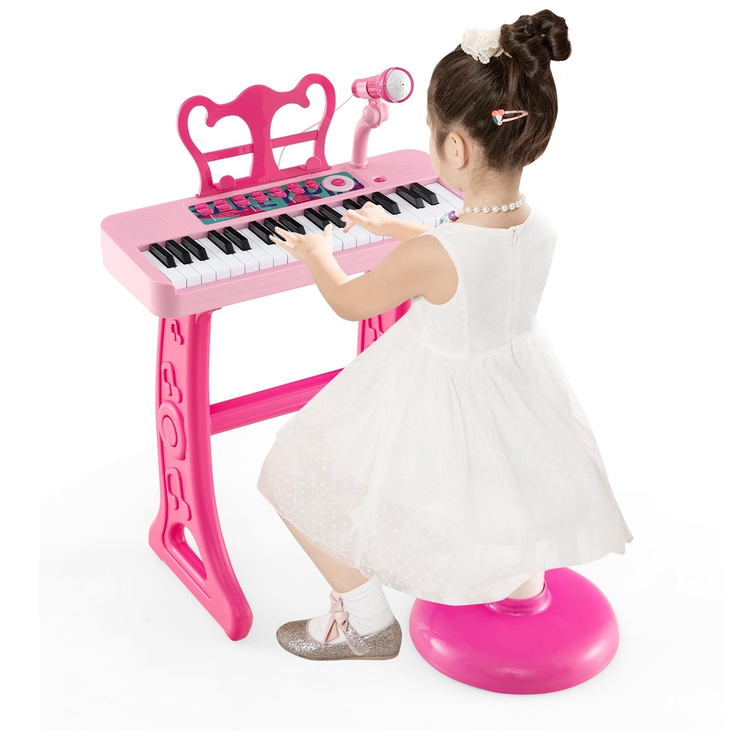 Kids Piano Keyboard 37-Key, With Microphone For 3+ Years, Pink Pianos & Keyboards at Gallery Canada