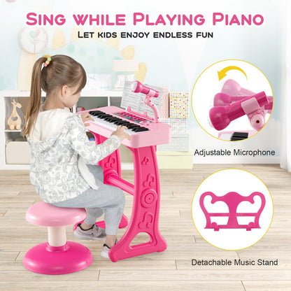 Kids Piano Keyboard 37-Key, With Microphone For 3+ Years, Pink Pianos & Keyboards at Gallery Canada