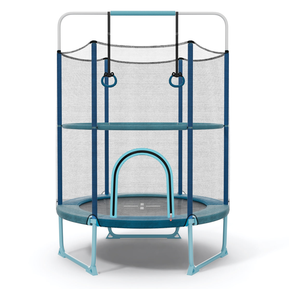60 Inch Trampoline With Gymnastic Bar And Rings, Blue Trampolines at Gallery Canada