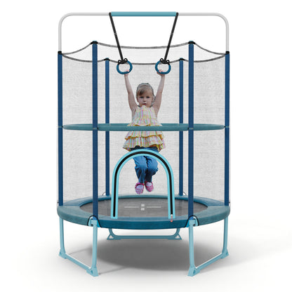 60 Inch Trampoline With Gymnastic Bar And Rings, Blue Trampolines at Gallery Canada