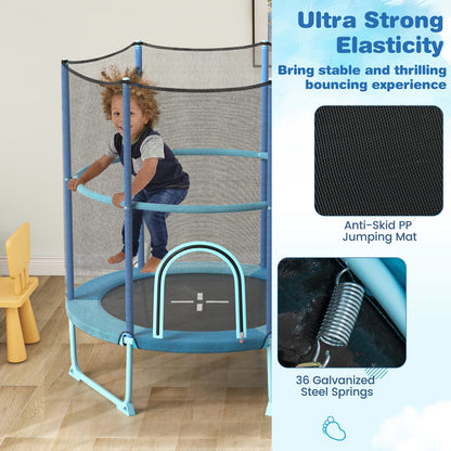 60 Inch Trampoline With Gymnastic Bar And Rings, Blue Trampolines at Gallery Canada