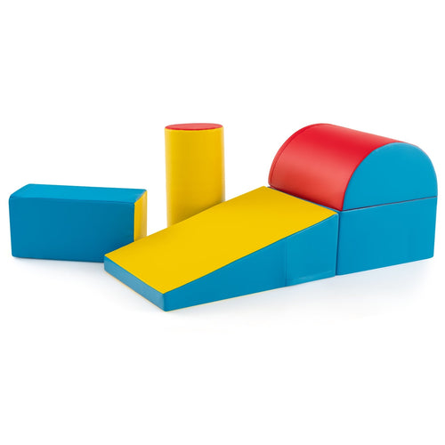 5-Piece Kids Climb And Crawl Activity Playset, Red