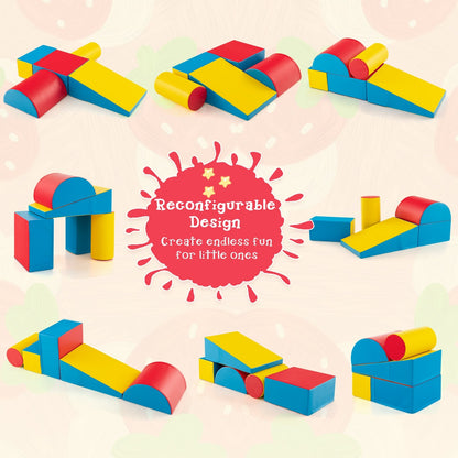 5-Piece Kids Climb And Crawl Activity Playset, Red Climbers & Slides at Gallery Canada