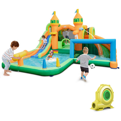 Inflatable Water Slide, 735W Blower, Multicolor Bounce House at Gallery Canada