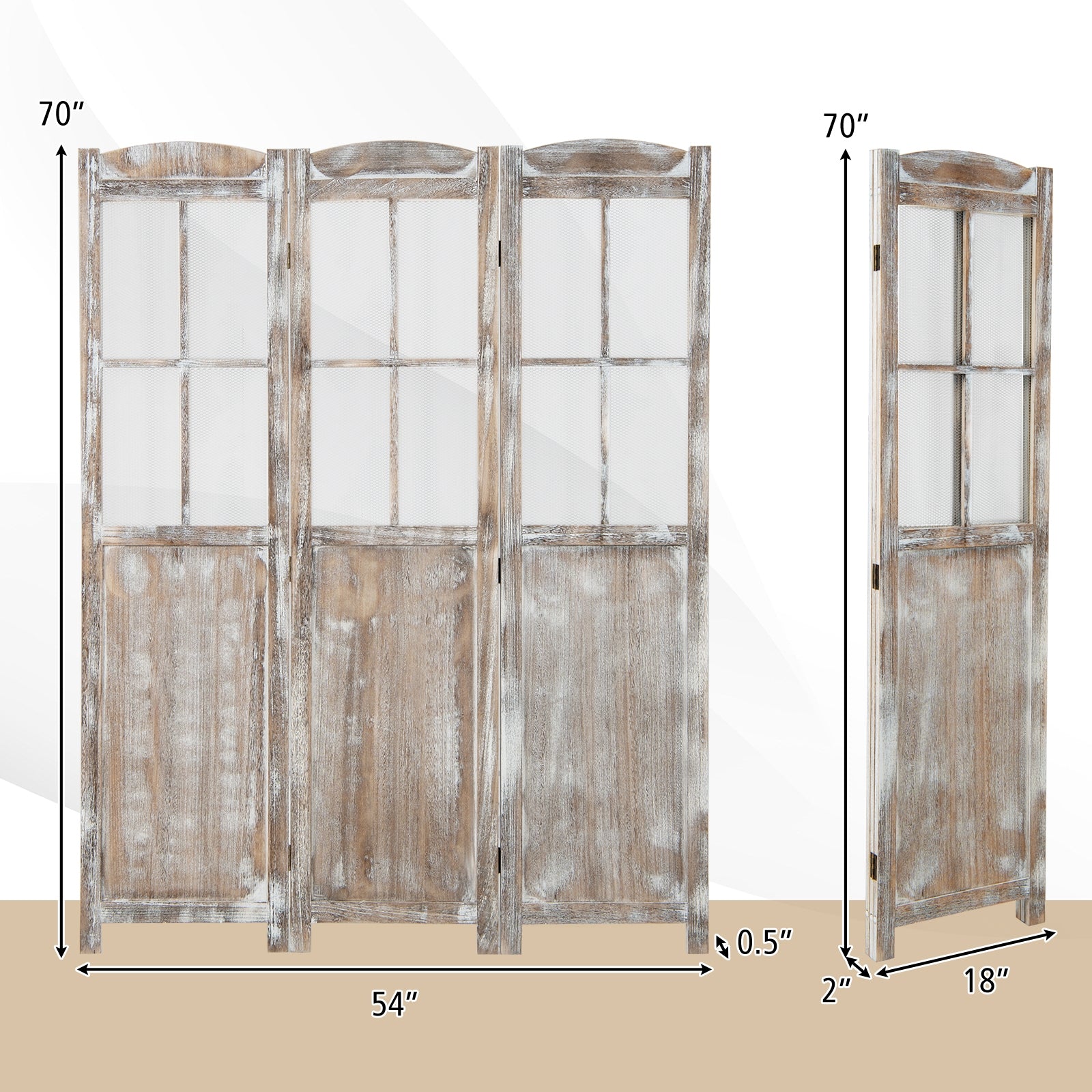 6 Feet Folding Privacy Screen, Coffee Room Dividers at Gallery Canada