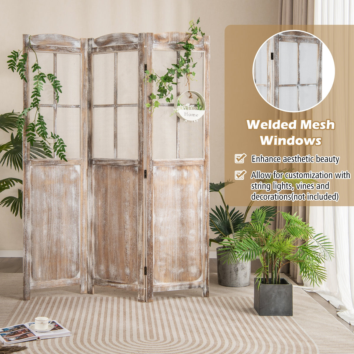 6 Feet Folding Privacy Screen, Coffee Room Dividers at Gallery Canada