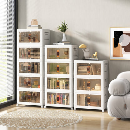 Stackable Storage Bins With Lockable Wheels, 3 Pack, White Cabinets & Chests at Gallery Canada