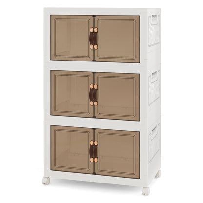 Stackable Storage Bins With Lockable Wheels, 3 Pack, White Cabinets & Chests at Gallery Canada