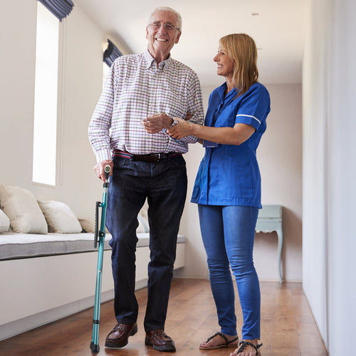 Lightweight Adjustable Folding Cane Seat, Blue