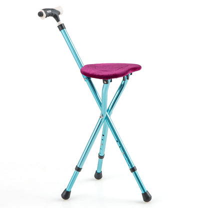 Lightweight Adjustable Folding Cane Seat, Blue Walkers & Rollators at Gallery Canada