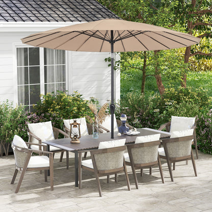 9 Feet Round Patio Umbrella, 18 Fiberglass Ribs, Tan Outdoor Umbrellas at Gallery Canada