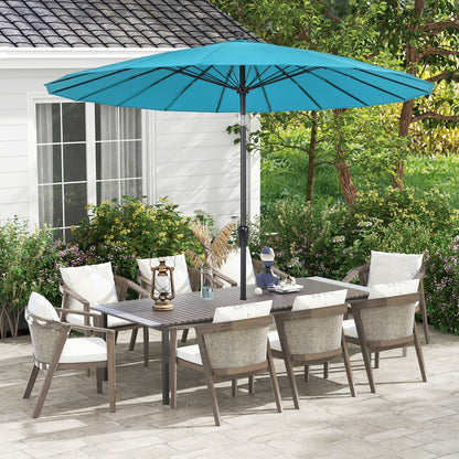 9 Feet Round Patio Umbrella, 18 Fiberglass Ribs, Turquoise Outdoor Umbrellas at Gallery Canada