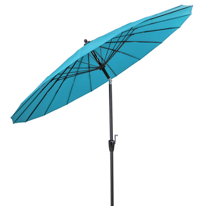 9 Feet Round Patio Umbrella, 18 Fiberglass Ribs, Turquoise Outdoor Umbrellas at Gallery Canada