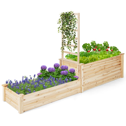 Raised Garden Bed With Trellis, Natural Raised Garden Beds at Gallery Canada
