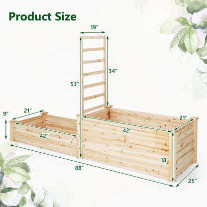 Raised Garden Bed With Trellis, Natural Raised Garden Beds at Gallery Canada
