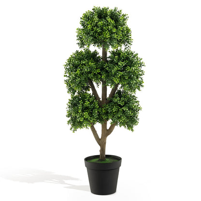 45 Inch Artificial Boxwood Topiary Ball Tree Faux Plants Options at Gallery Canada