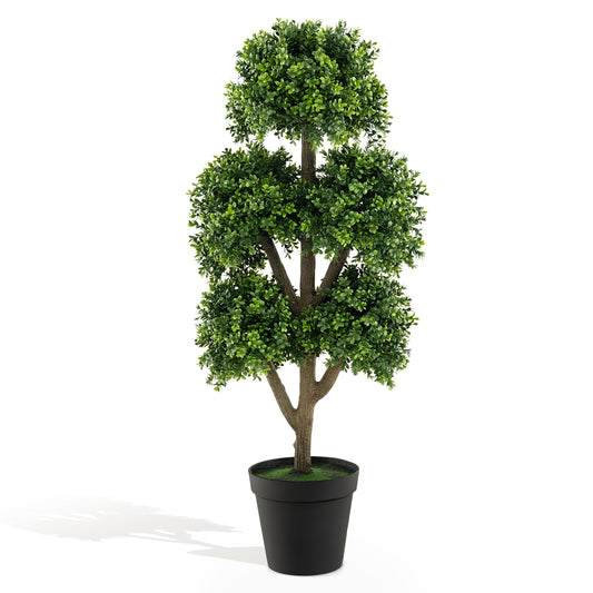 45 Inch Artificial Boxwood Topiary Ball Tree Faux Plants Options at Gallery Canada