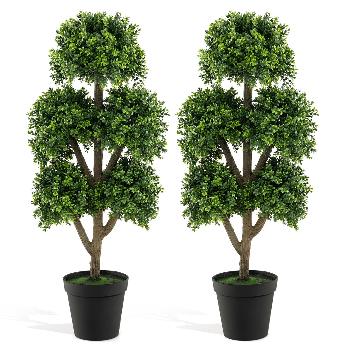 45 Inch Artificial Boxwood Topiary Ball Tree Faux Plants at Gallery Canada