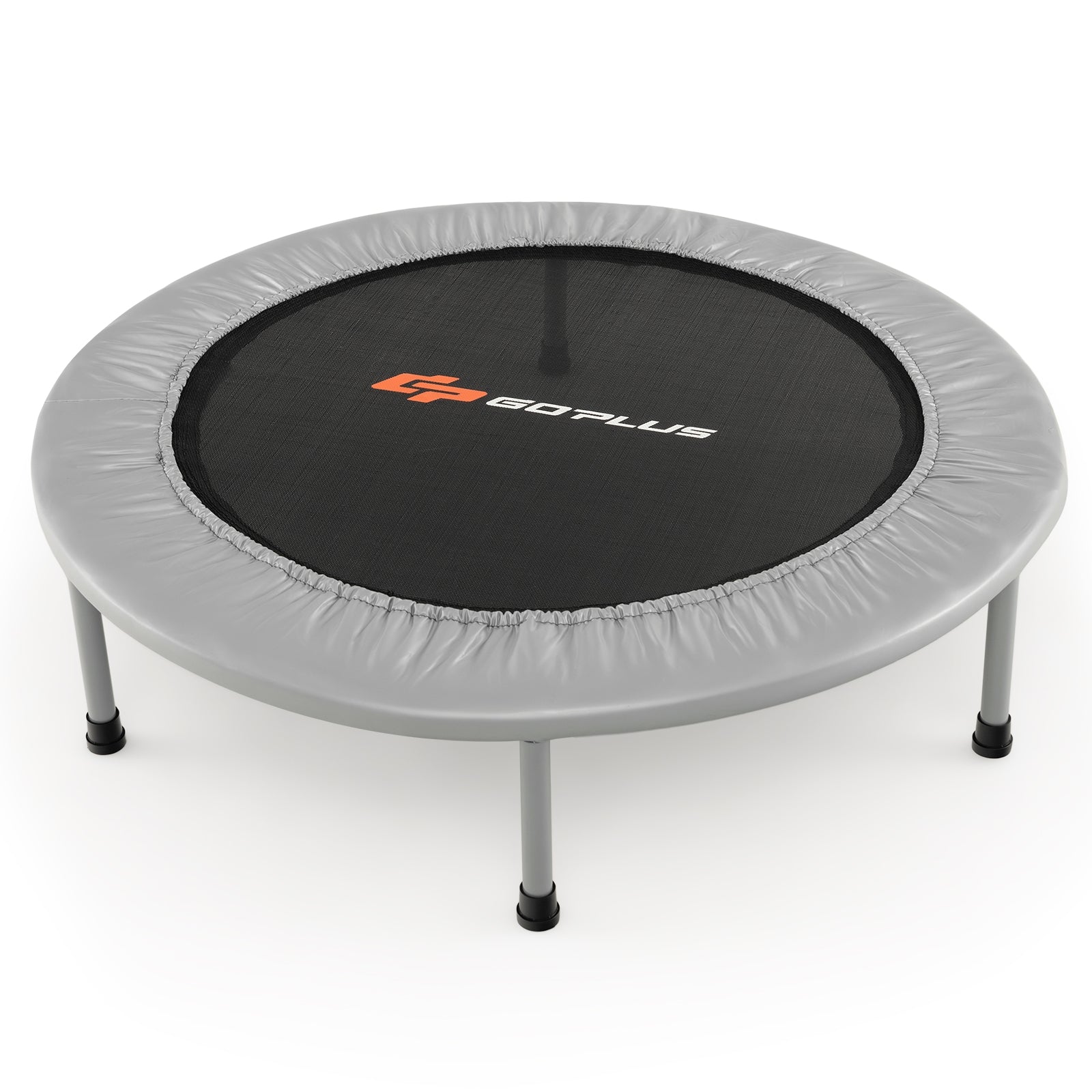 38 Inch Mini Folding Trampoline, Portable Fitness Rebounder, Gray Trampolines at Gallery Canada