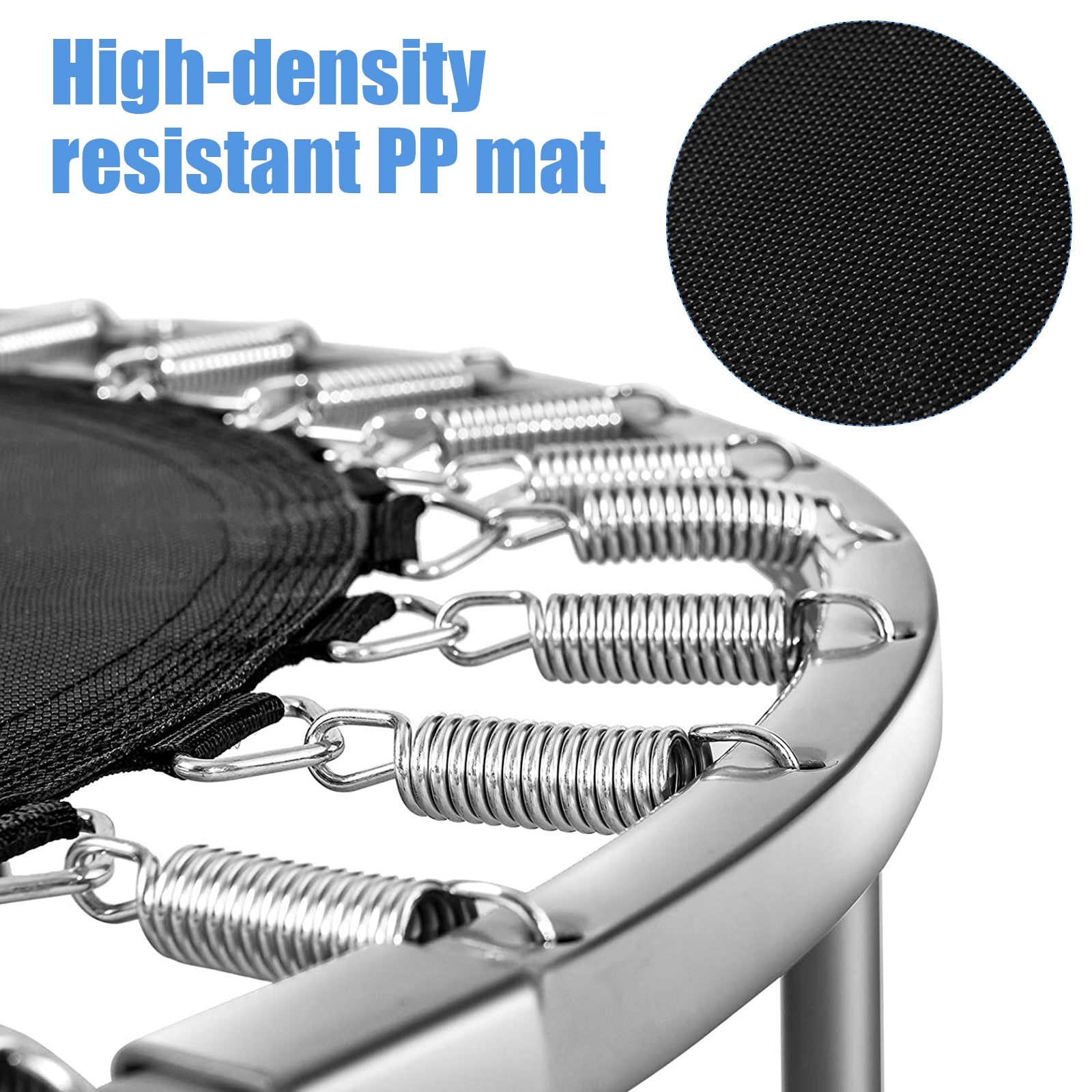 38 Inch Mini Folding Trampoline, Portable Fitness Rebounder, Gray Trampolines at Gallery Canada
