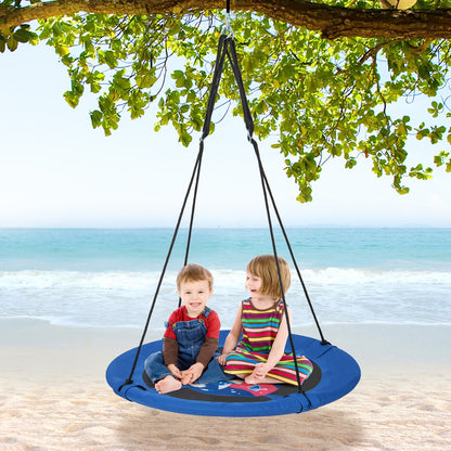 40 Inches Saucer Tree Swing, Adjustable Ropes, 900D Oxford Fabric, Rocket Swing & Playsets at Gallery Canada