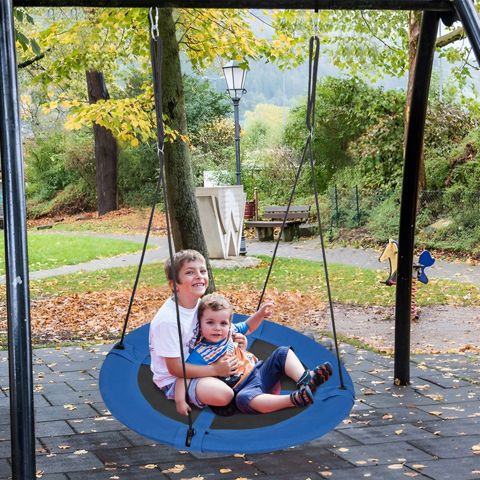 40 Inches Saucer Tree Swing, Adjustable Ropes, 900D Oxford Fabric, Rocket Swing & Playsets at Gallery Canada