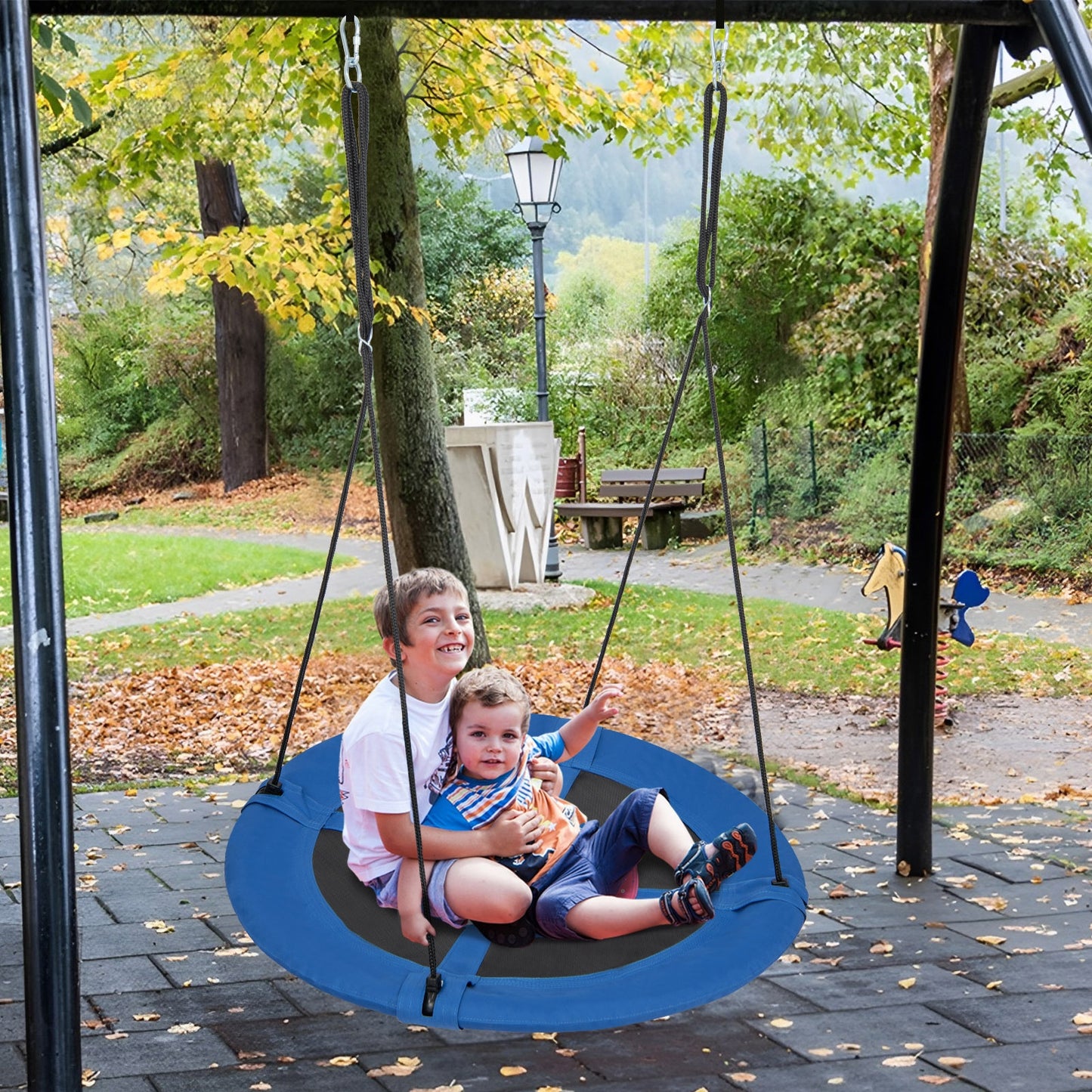 40 Inches Saucer Tree Swing, Adjustable Ropes, 900D Oxford Fabric, Rocket Swing & Playsets at Gallery Canada