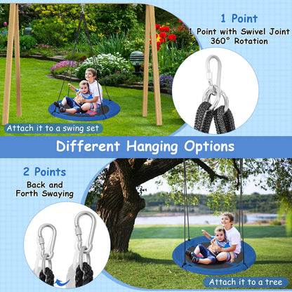 40 Inches Saucer Tree Swing, Adjustable Ropes, 900D Oxford Fabric, Rocket Swing & Playsets at Gallery Canada