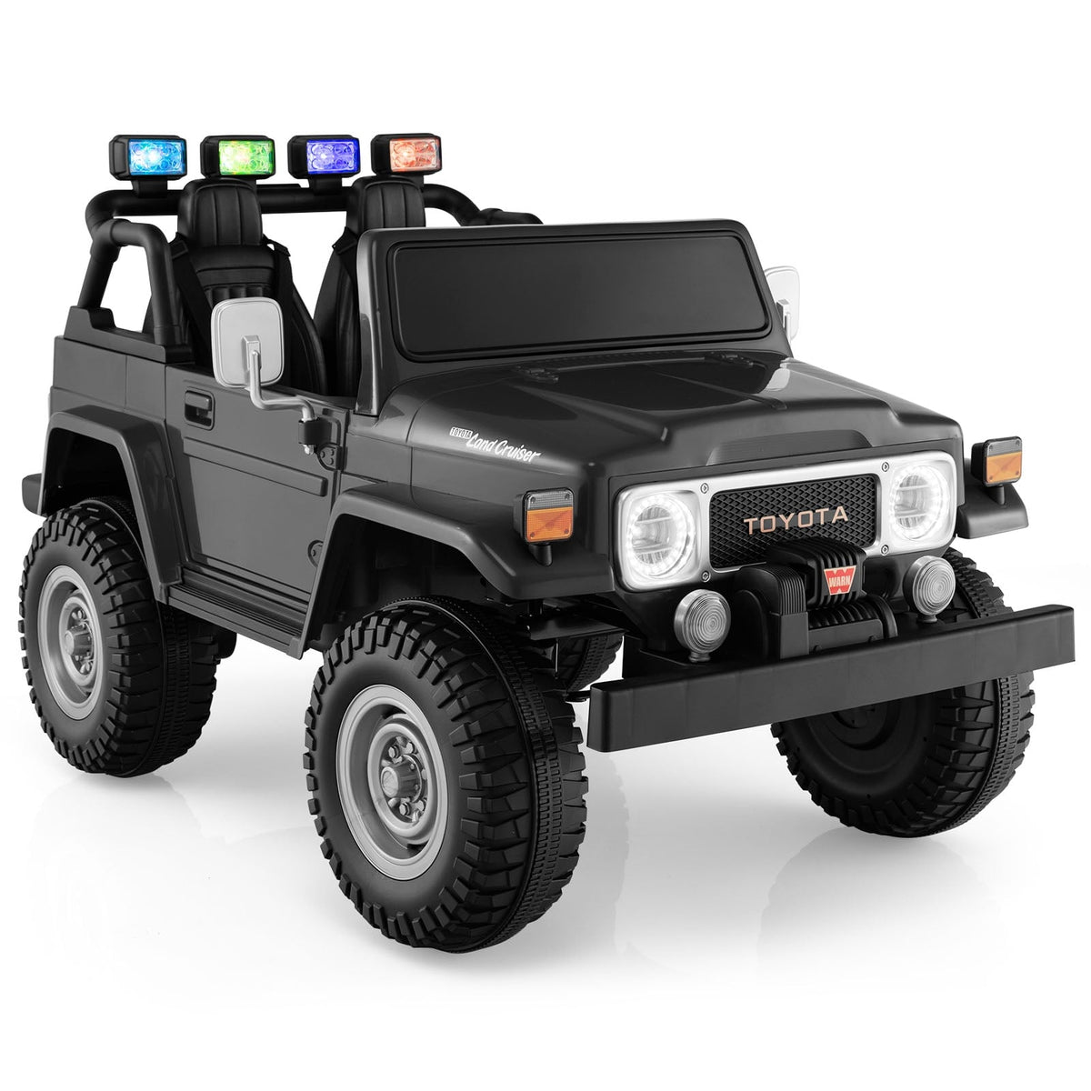 12V 2-Seat Kids Ride On Car, 2.4G Remote Control, Black Powered Ride On Toys at Gallery Canada