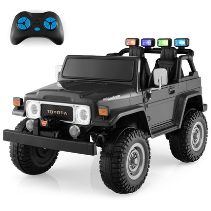 12V 2-Seat Kids Ride On Car, 2.4G Remote Control, Black Powered Ride On Toys at Gallery Canada