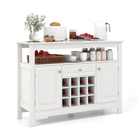 Buffet Sideboard Cabinet With Removable Wine Rack, White Sideboards Cabinets & Buffets White at Gallery Canada