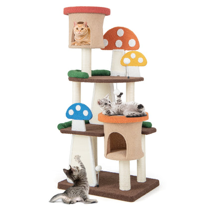 4-In-1 Cat Tree, 2 Condos And Platforms, Multicolor Cat Trees Condos & Scratchers at Gallery Canada