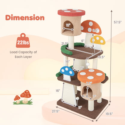 4-In-1 Cat Tree, 2 Condos And Platforms, Multicolor Cat Trees Condos & Scratchers at Gallery Canada